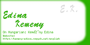 edina kemeny business card
